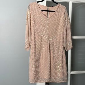 Gianni Bini blush evening dress with sequins